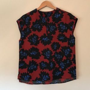J. Crew floral print sleeveless top
